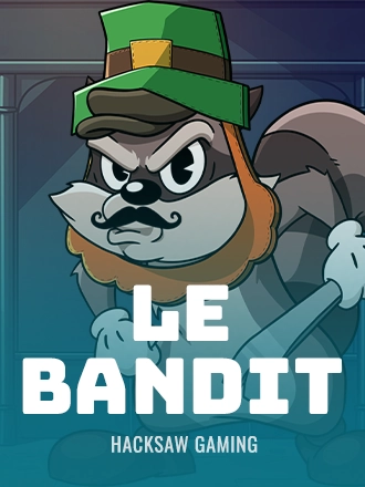 Le Bandit slot tile with a raccoon robber